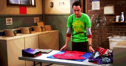 Sheldon Cooper laundry